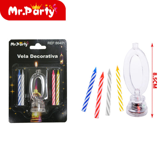 Luz de vela led a baterÃ­a número 0 tarjeta de succiÃ³n (12paquetes)