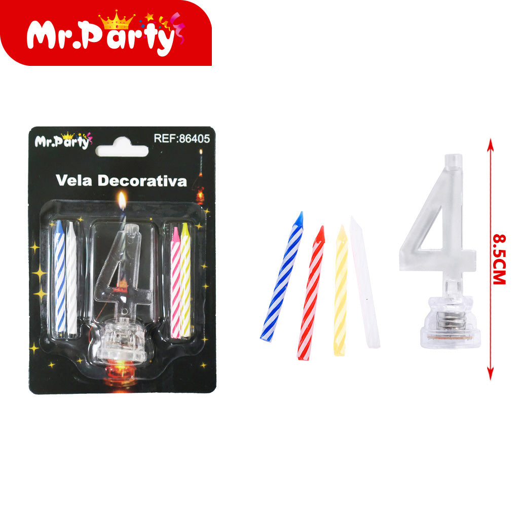 🎂✨ Vela Decorativa LED con Número | Velita para Pastel de Cumpleaños 0 al 9 🥳