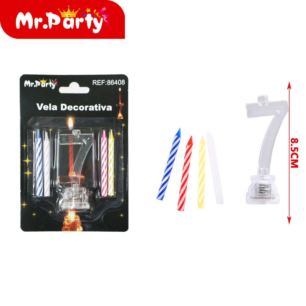 🎂✨ Vela Decorativa LED con Número | Velita para Pastel de Cumpleaños 0 al 9 🥳