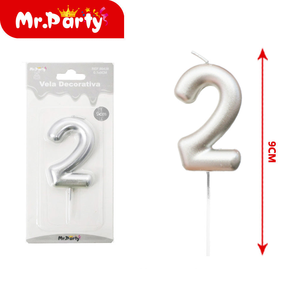 Tarjeta blíster plateada con varilla de plástico para velas (12paquetes)
