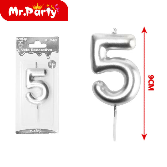 Tarjeta blíster plateada con varilla de plástico para velas (12paquetes)