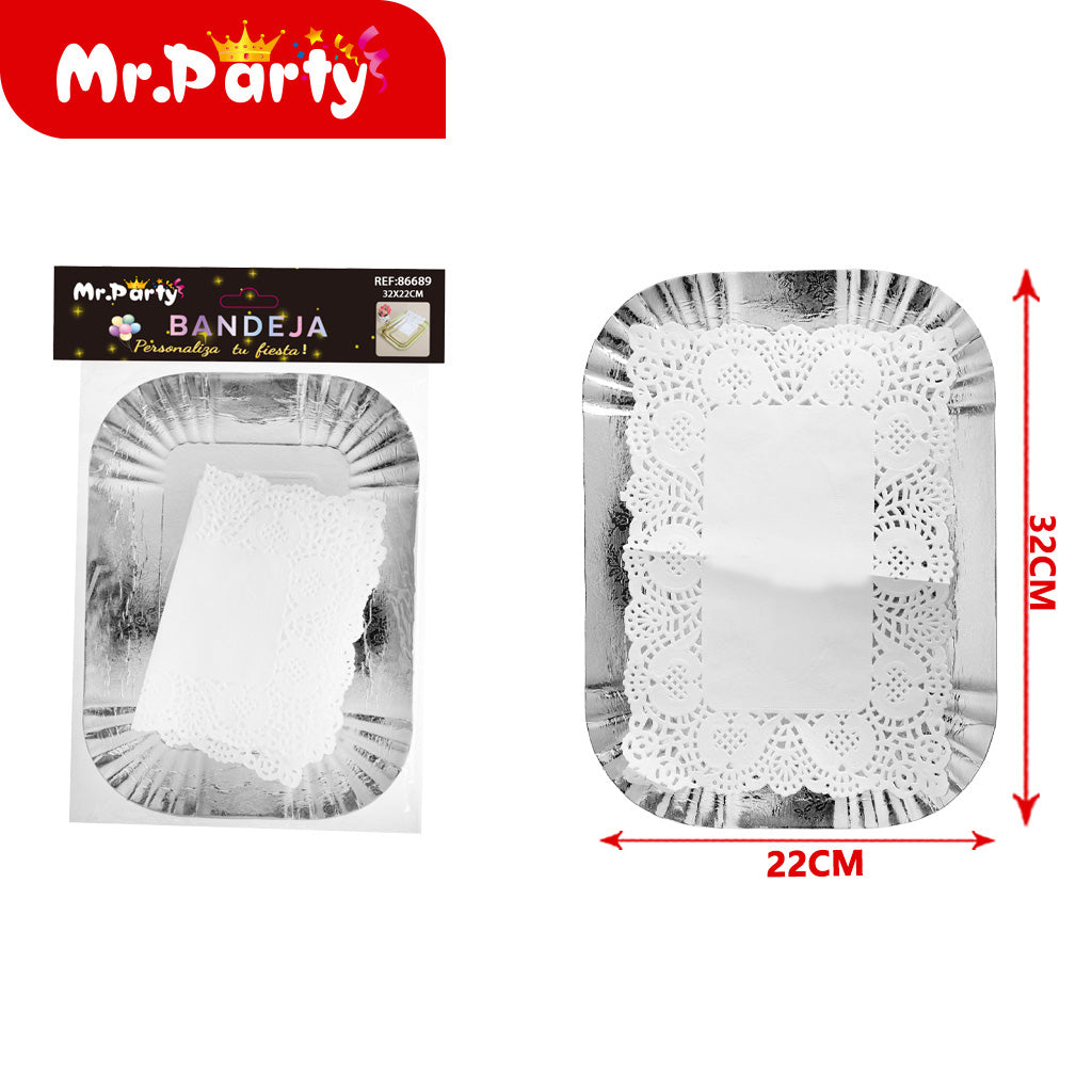 Placa rectangular de película de plata 32x22 2+2 papel absor (12paquetes)