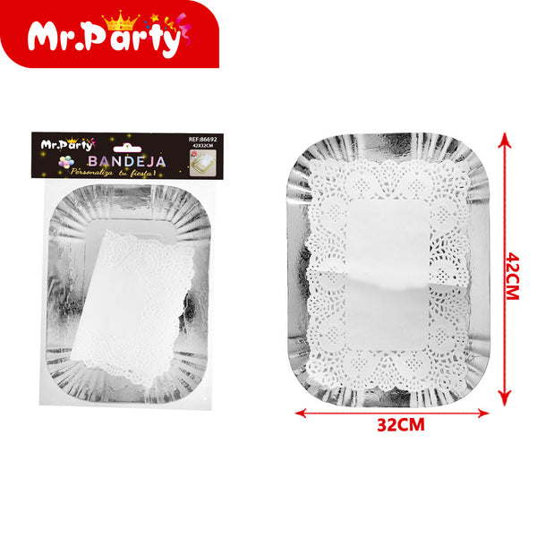 Placa rectangular de película de plata 42x32 2+2 papel absor (12paquetes)