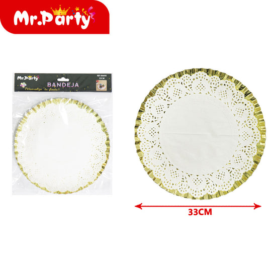 Placa redonda de película de oro Ï†33 2+2 papel absorbente de (12paquetes)