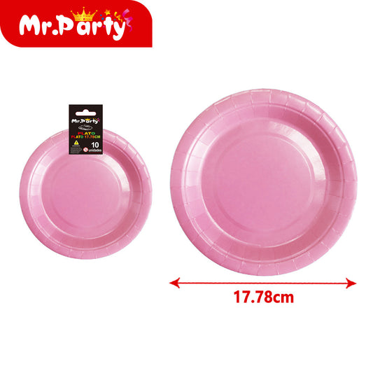 Moldes para pasteles color solido 10 piezas rosa 7 pulgadas (12paquetes)