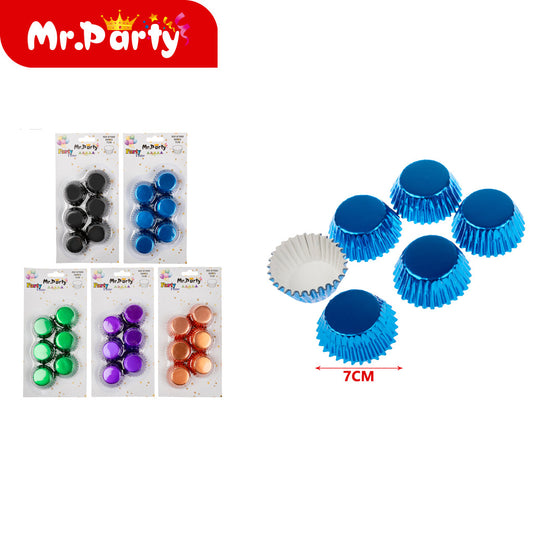 Papel de aluminio para tartas 80 piezases 7 cm colores surti (12paquetes)