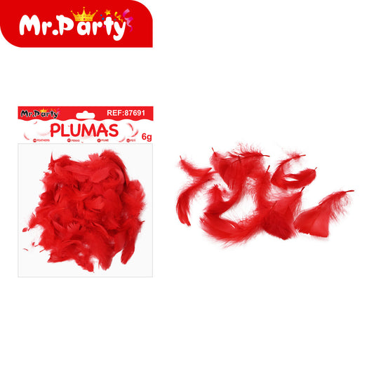 🪶✨ Plumas Decorativas 6 g | Colores Variados para Manualidades, Disfraces y Decoración 🎨