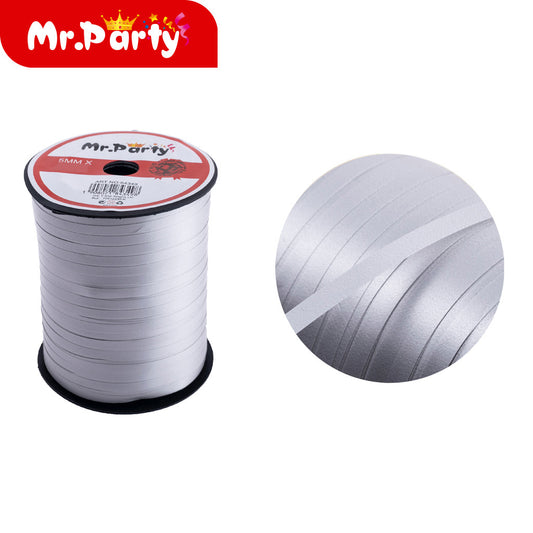 Cuerda para pastel lisa de 5 mm x 200 color plata (12paquetes)