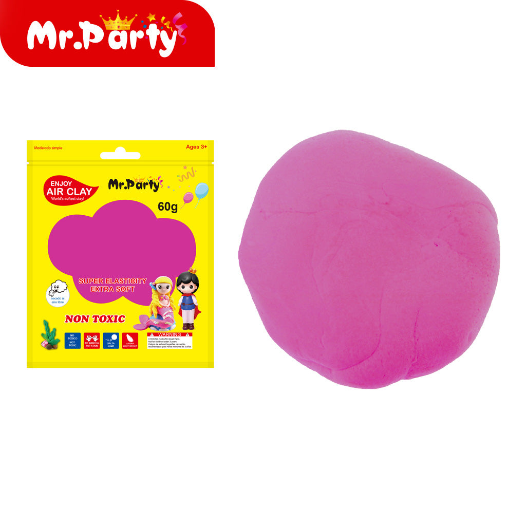 🌈✨ Plastilina Air Clay 60 g Suave y Moldeable | Colores Variados para Manualidades 🎨- Mayoreo 12 pzas