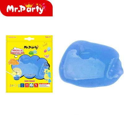 🧩✨ Arcilla Suave y Arcilla Cristalina Mr. Party | No Tóxica | Para Manualidades y Slime | 60g / 120g