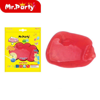 🧩✨ Arcilla Suave y Arcilla Cristalina Mr. Party | No Tóxica | Para Manualidades y Slime | 60g / 120g