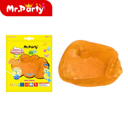 🧩✨ Arcilla Suave y Arcilla Cristalina Mr. Party | No Tóxica | Para Manualidades y Slime | 60g / 120g