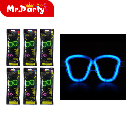 Gafas fluorescentes de calavera gse02 dimensiones: 5 mm de d (12paquetes)