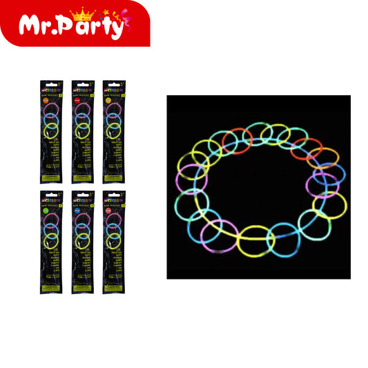 Gb03 juego de tres pulseras fluorescentes dimensiones: 5 mm (12paquetes)