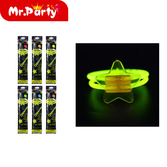 Gsb02 pulsera fluorescente de estrella de cinco puntas dimen (12paquetes)