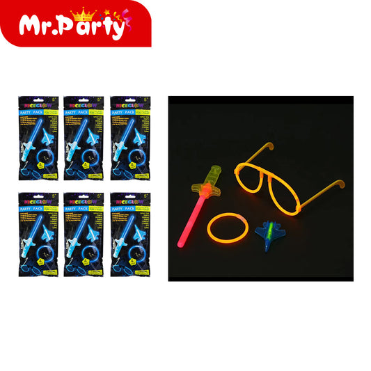 Conjunto fluorescente gg04 para niño dimensiones: 10 mm de d (12paquetes)