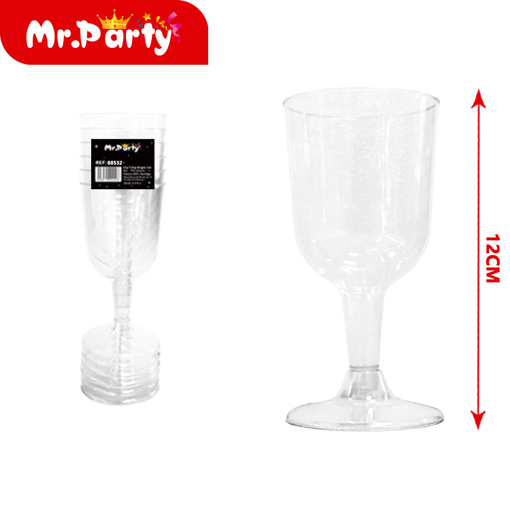6 piezas/blíster de copas de vino tinto transparentes (12paquetes)