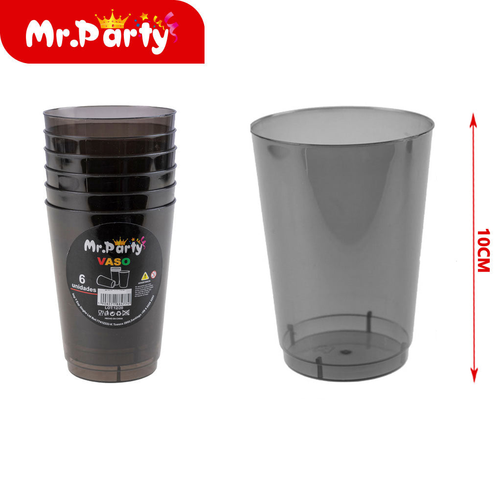 🥤✨ Vasos de Plástico de Colores 10 cm | 6 Piezas para Fiesta y Reuniones 🎉- Mayoreo 12 pzas