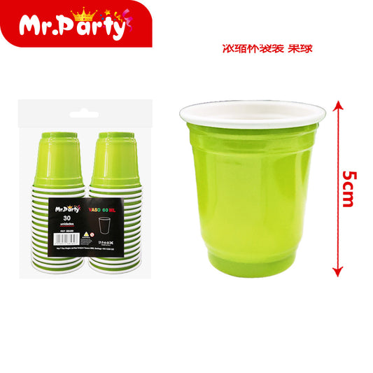 30 vasos de plástico de 3 x 5 x 5 cm bolsa para concentrado (12paquetes)