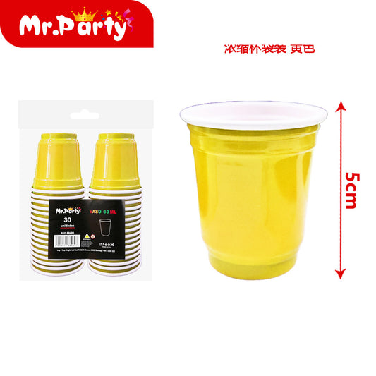 30 vasos de plástico de 3 x 5 x 5 cm bolsa para concentrado (12paquetes)
