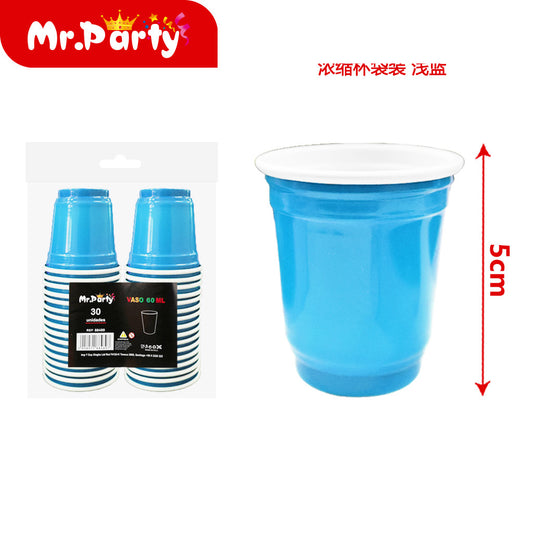 30 vasos de plástico de 3 x 5 x 5 cm bolsa para concentrado (12paquetes)