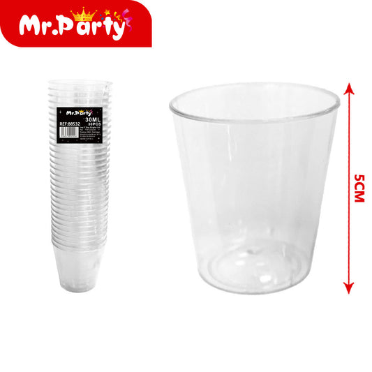 1a taza transparente 30 piezas (12paquetes)