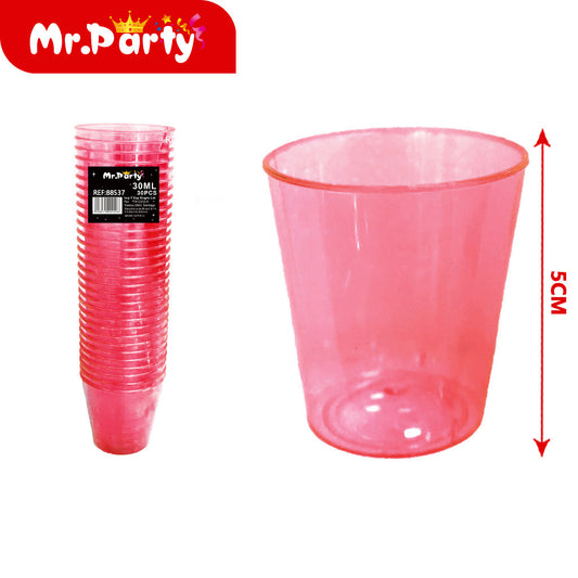 1 taza de color 30 piezas rojo brillante (12paquetes)