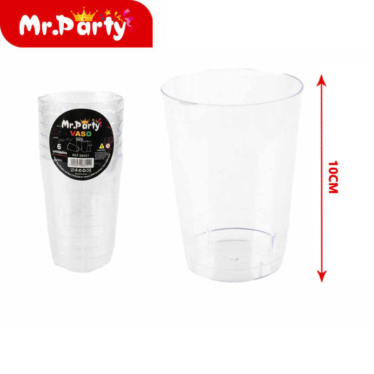 6 vasos de cristal transparentes (12paquetes)