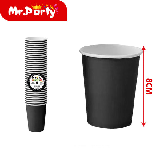 Vasos Desechables 200 ml (Paquete 40 pzas) | Colores Sólidos para Fiesta 🥤✨