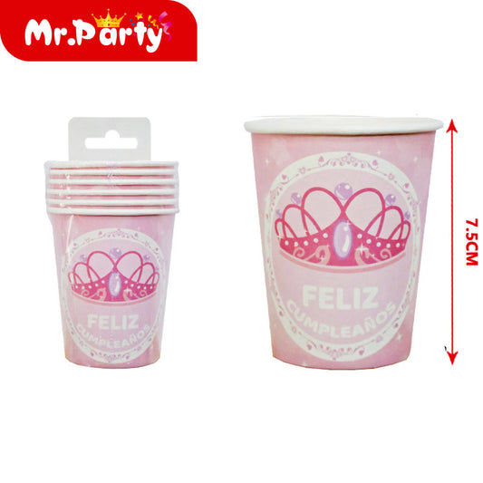 Taza 6 piezas 250g corona rosa (12paquetes)
