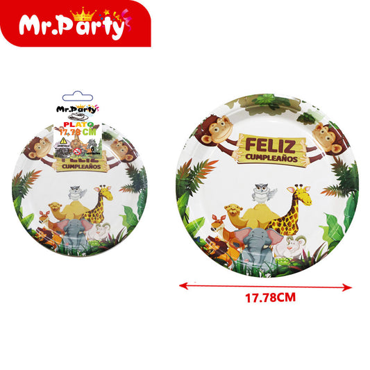 Plato redondo de 7 pulgadas/6 piezas 250 g suficiente zoo (12paquetes)