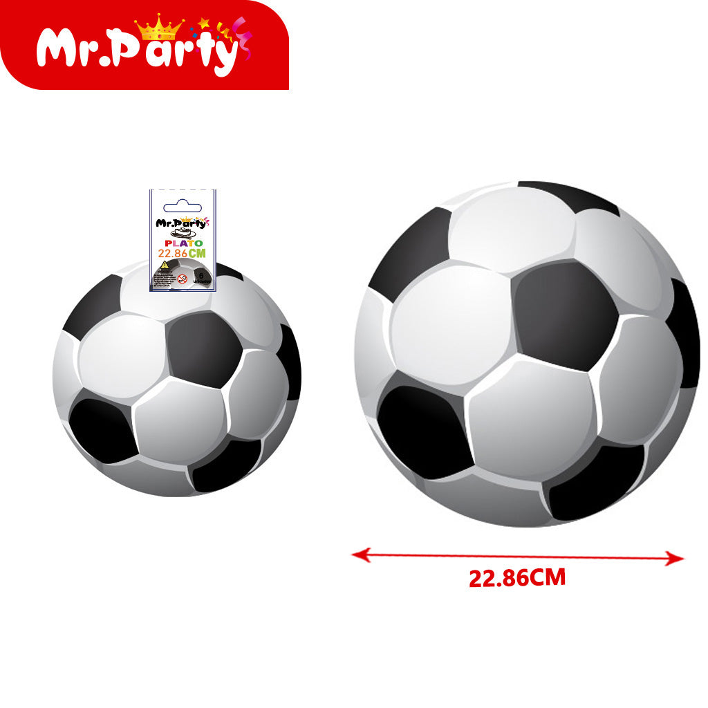 Platos y Vasos Fiesta de Fútbol ⚽️ GOOOAL!! | Decoración para Cumple & Partidos 🎉- 12 pzas Mayoreo