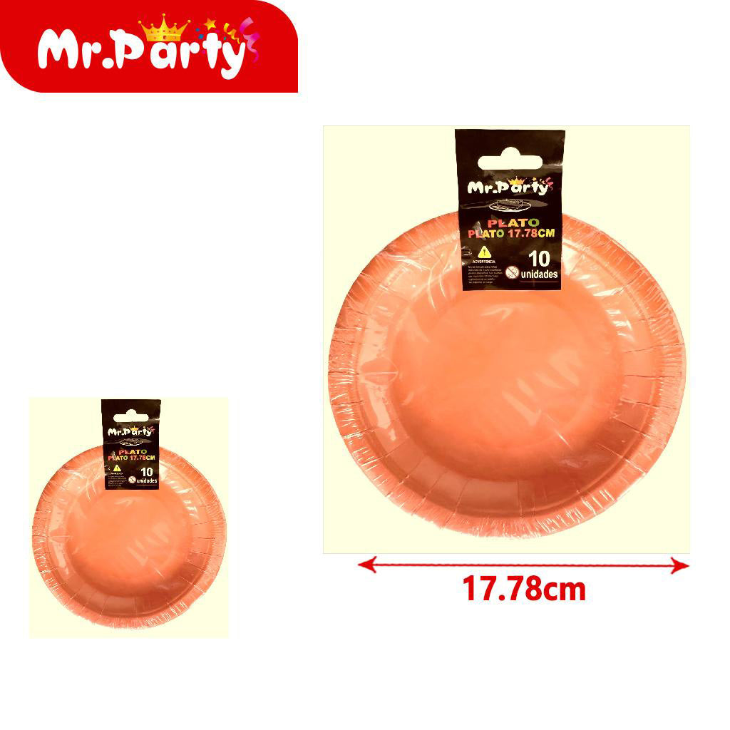 Moldes para pasteles color solido 10 piezas naranja 7 pulgad (12paquetes)
