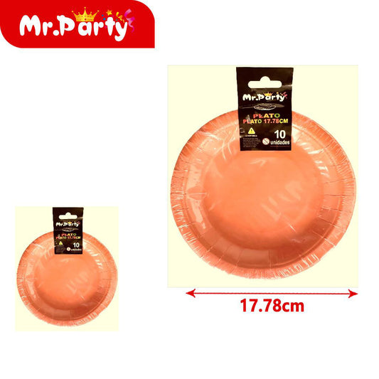 Moldes para pasteles color solido 10 piezas naranja 7 pulgad (12paquetes)