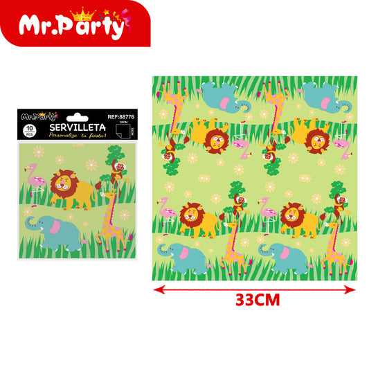 Papel de seda de 10 piezas para zoológico (12paquetes)