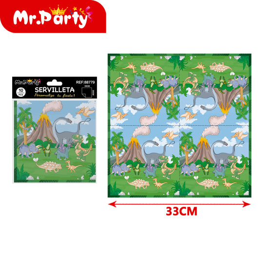 10 piezas de papel de seda de dinosaurio (12paquetes)