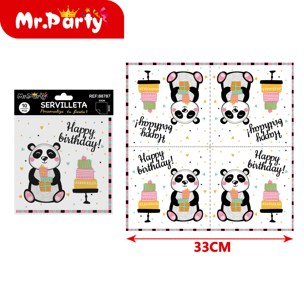 10 piezas de pañuelos de panda (12paquetes)