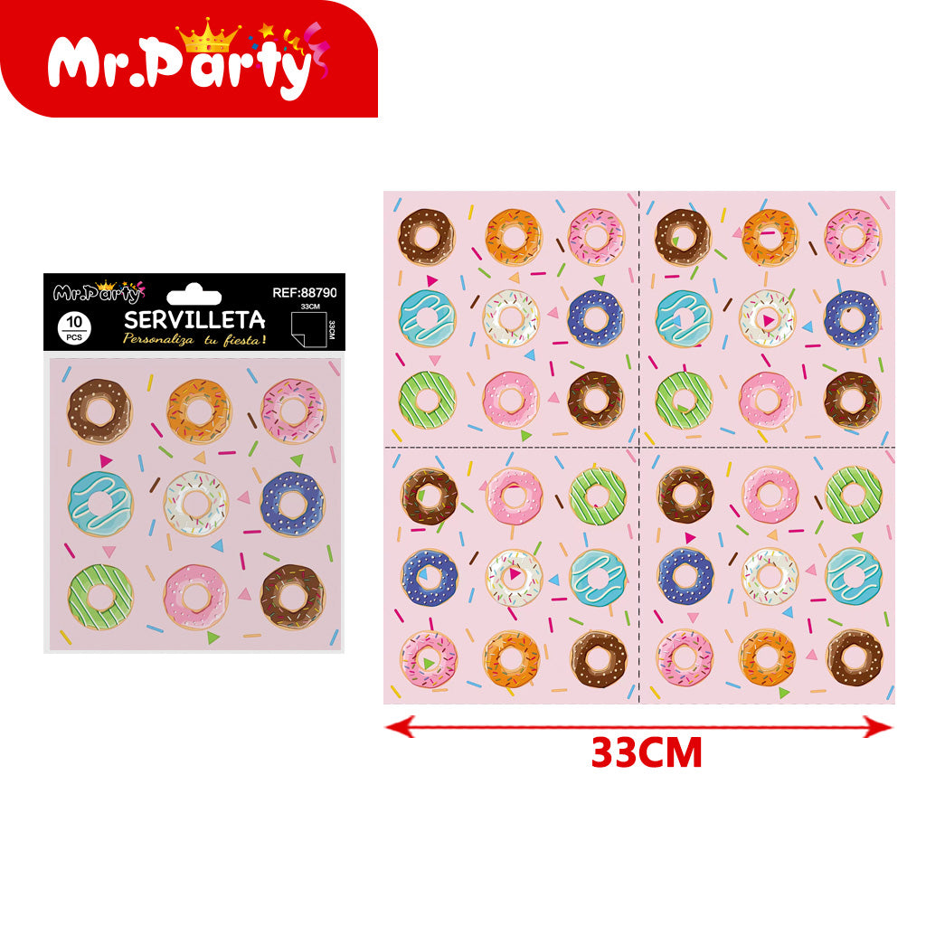 🧻 Servilletas Decoradas 33x33 cm | 10 pzas (diseños surtidos)- Mayoreo 12 pzas
