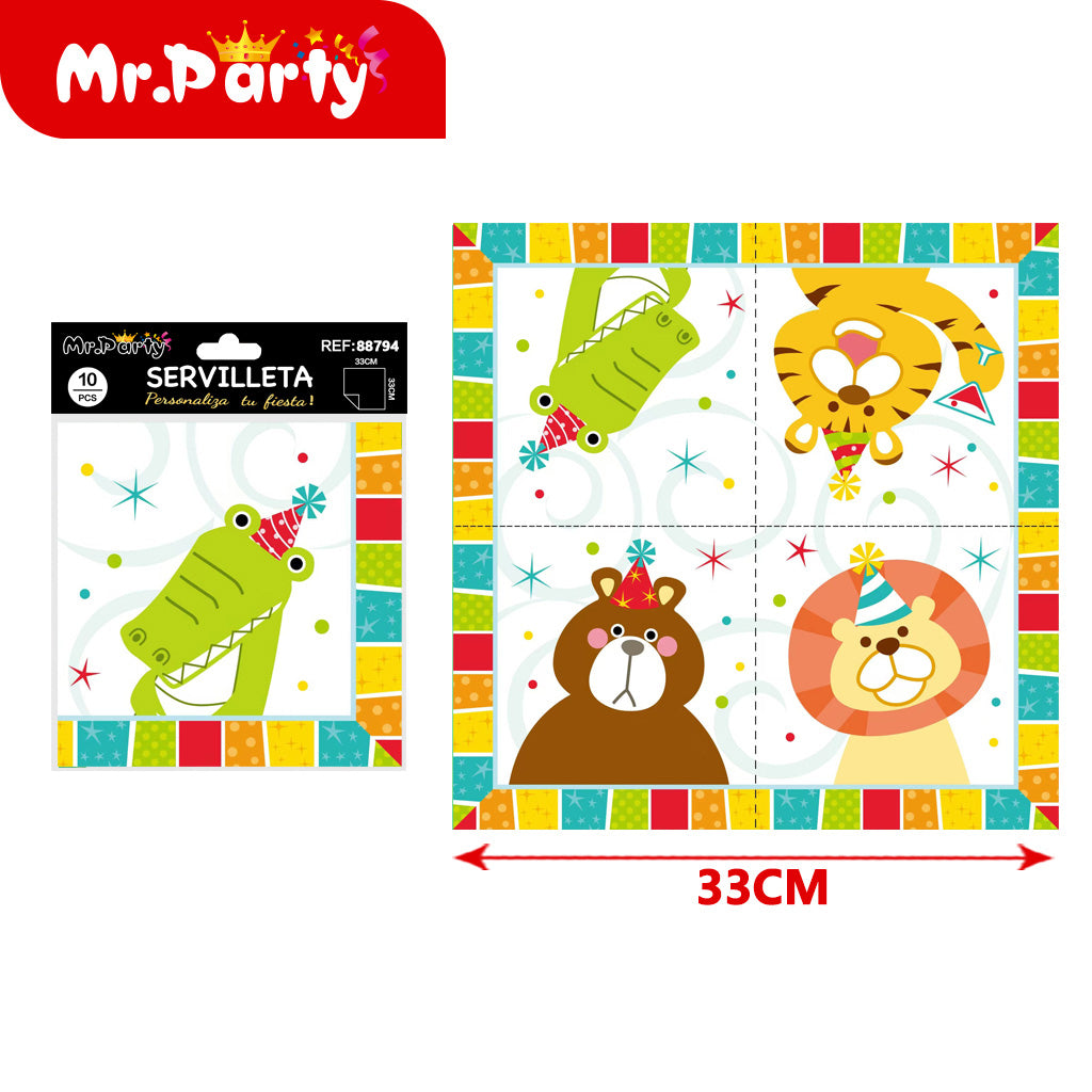 10 piezas de papel de seda animal world (12paquetes)