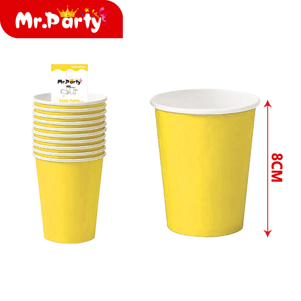 Vasos de Papel Lisos para Fiesta | Colores Sólidos | Desechables Resistentes (8 cm) 🎉🥤