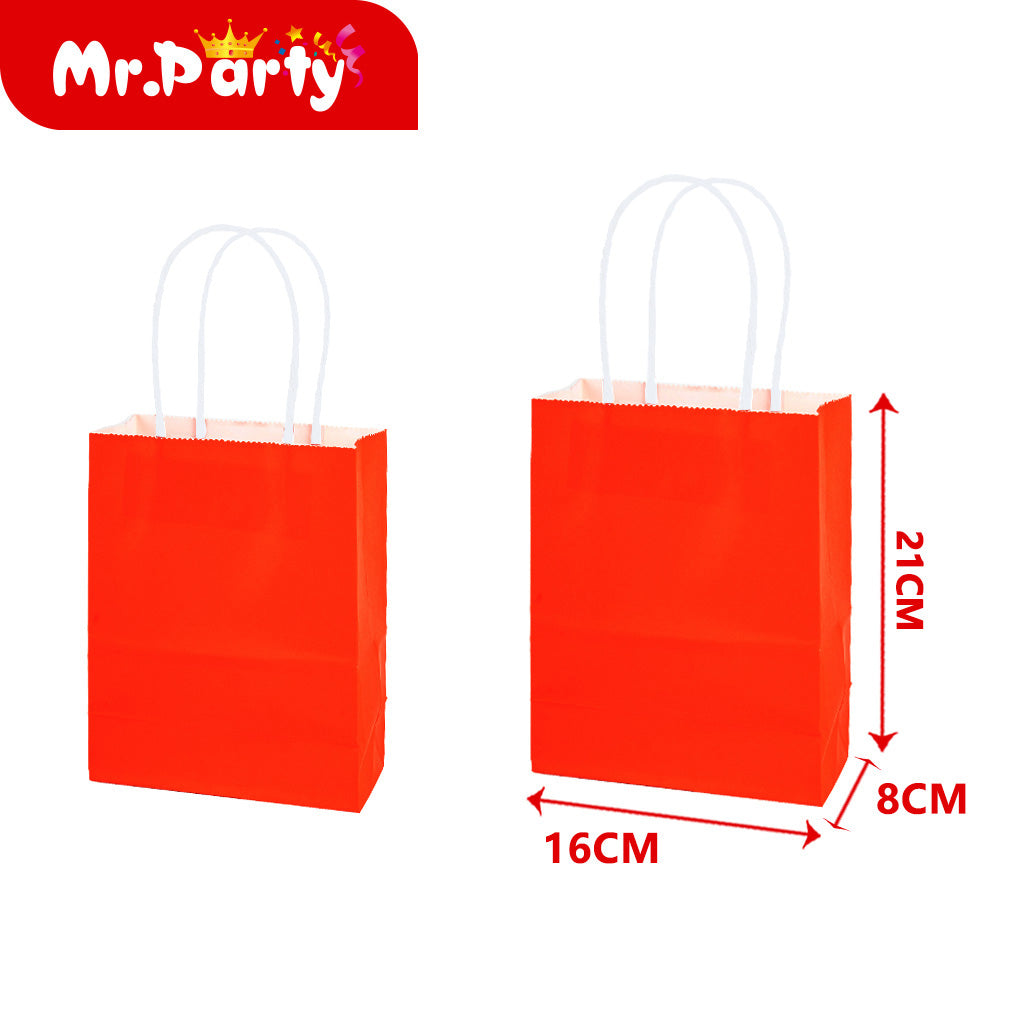 Bolsa de regalo de cuerda de color rojo brillante de 15 x 21 (12paquetes)