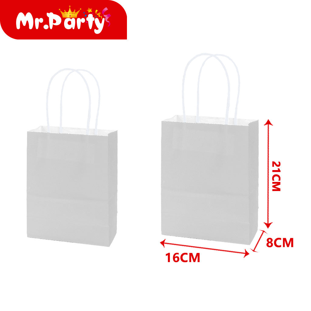 Bolsitas de Papel con Asa 16 x 8 x 21 cm para Recuerdos / Dulceros Mr. Party