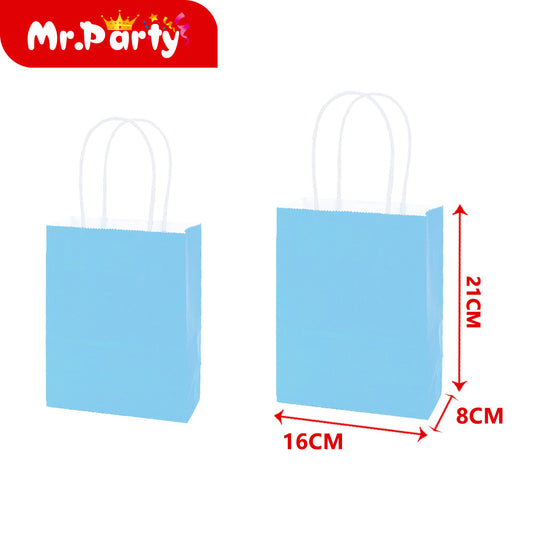 Bolsa de regalo de cuerda de colores azul claro de 15 x 21 x (12paquetes)