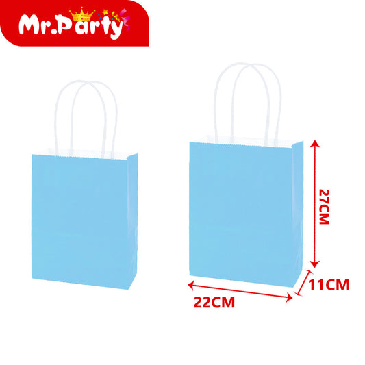 Bolsa de regalo de cuerda de colores azul claro de 21 x 27 x (12paquetes)