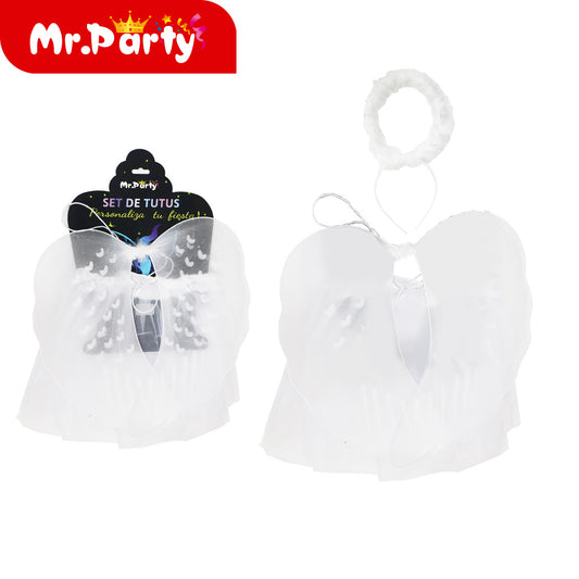 Conjunto de tres piezas de ángel blanco (12paquetes)
