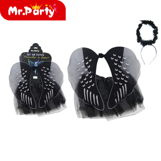Conjunto de 2 piezas black angel (12paquetes)