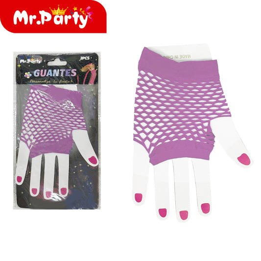 Guantes cortos rosas (12paquetes)