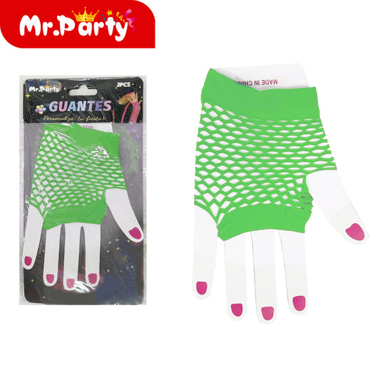 Guantes cortos verde fruta (12paquetes)
