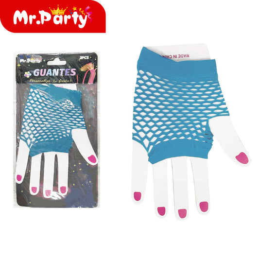 Guantes cortos azul claro (12paquetes)