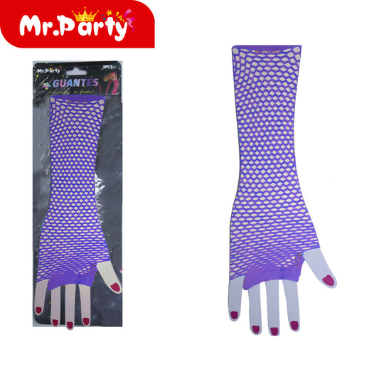 Guantes largos morado oscuro (12paquetes)